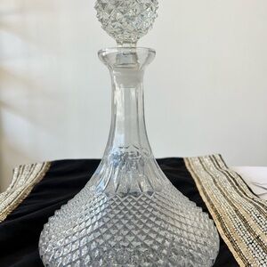 Intricate Glass Decanter with lids